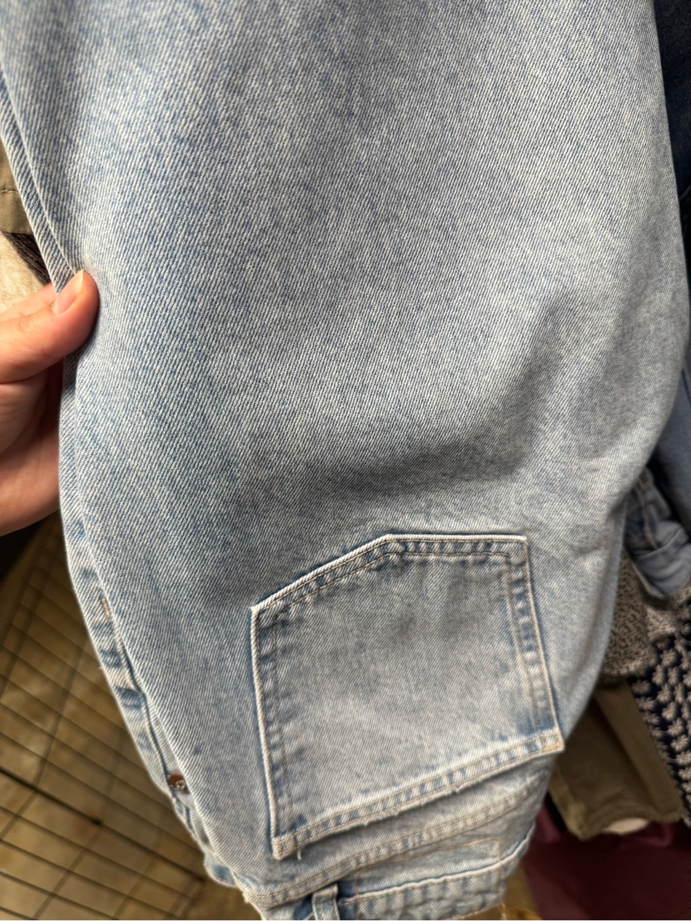 Zara Light Blue Denim Overalls